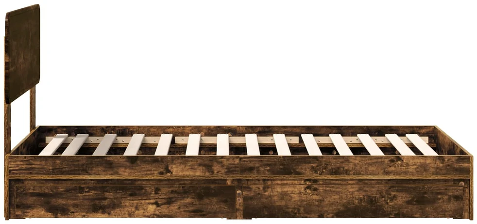 Saugos lova Rūkyta ąžuolas 90 x 200 cm Apdirbta mediena