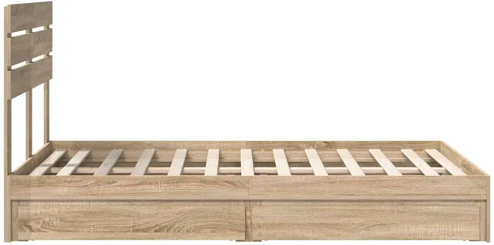 Saugos lova Sonoma ąžuolas 135 x 190 cm Apdirbta mediena