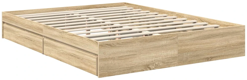 Saugos lova Sonoma ąžuolas 150 x 200 cm Apdirbta mediena