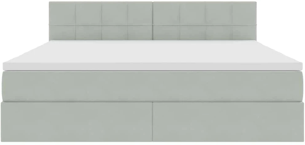 Saugos lova su galvūgalio Šviesiai pilka 160 x 200 cm Aksomas