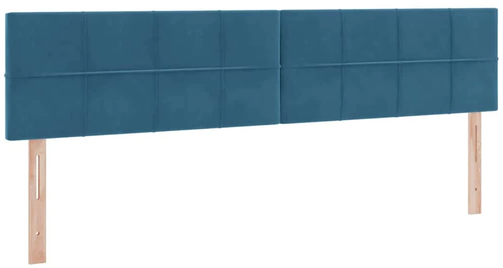 Saugos lova su galvūgalio Tamsiai mėlyna 200 x 200 cm Aksomas