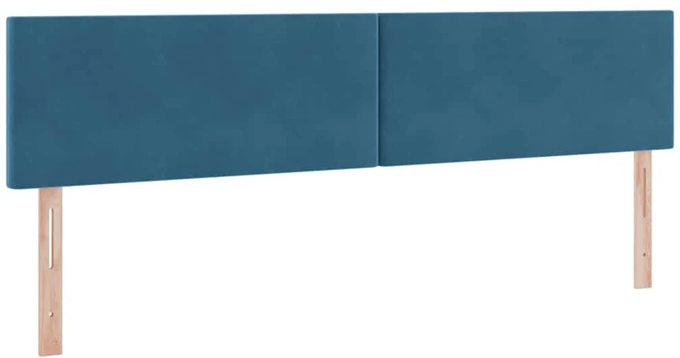 Saugos lova su galvūgalio Tamsiai mėlyna 200 x 200 cm Aksomas