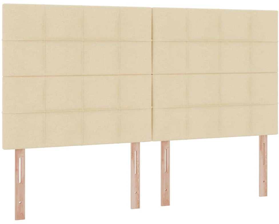 Saugos lova su galvūgalio Kremas 200 x 200 cm Audinys
