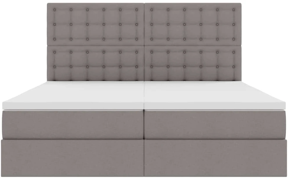 Saugos lova su galvūgalio Taupe 180 x 200 cm Audinys