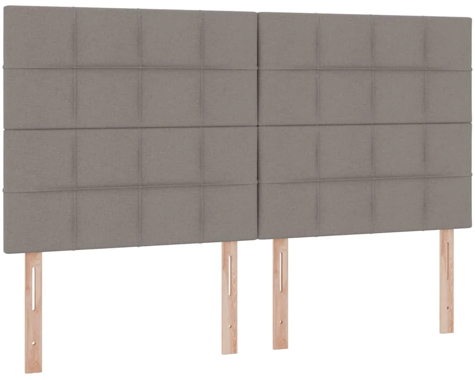 Saugos lova su galvūgalio Taupe 200 x 200 cm Audinys