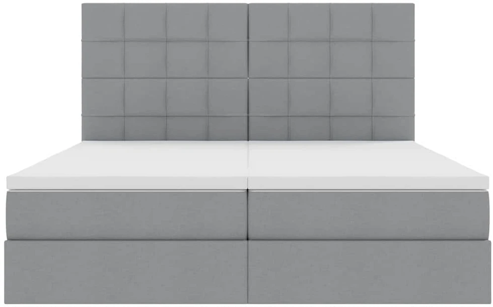 Saugos lova su galvūgalio Šviesiai pilka 180 x 200 cm Audinys