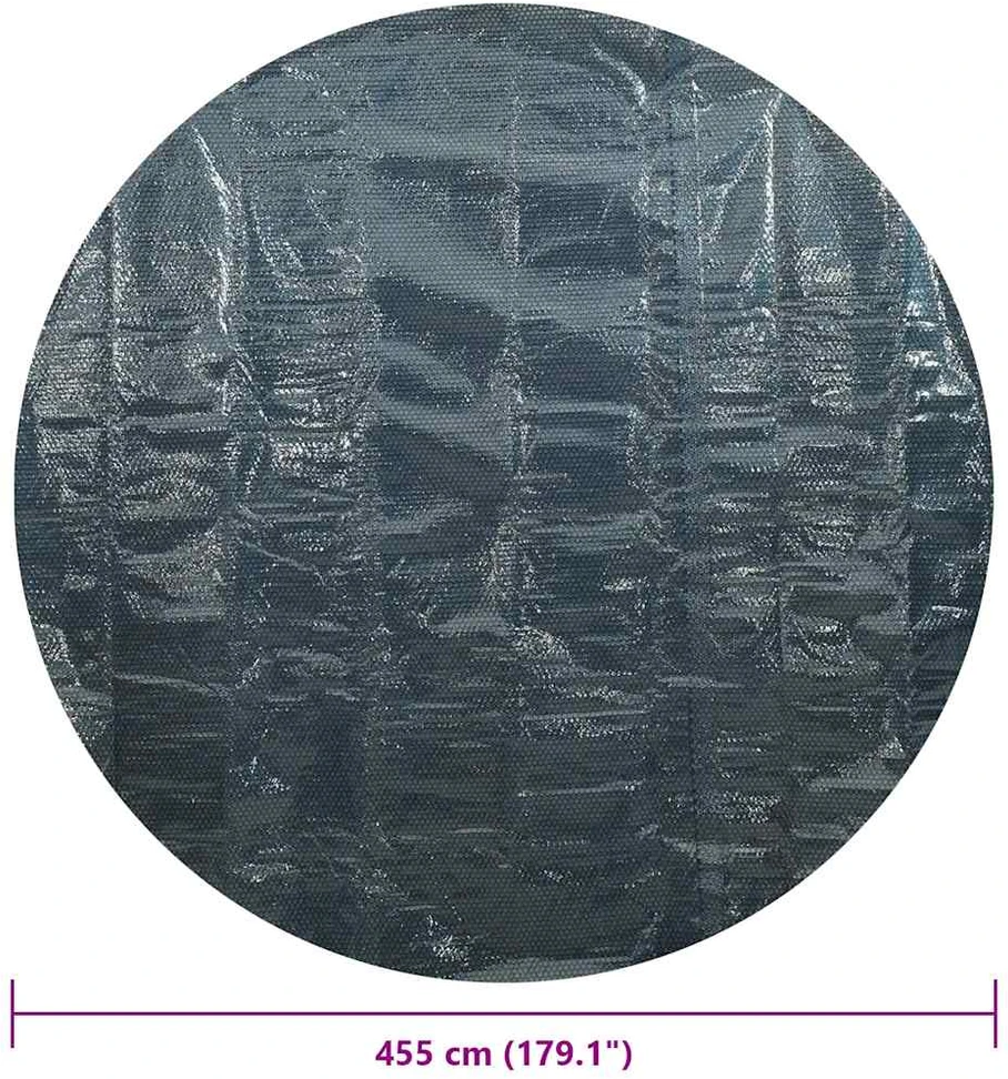 Saulę sugerianti baseino plėvelė, juoda/mėlyna, 455cm, PE