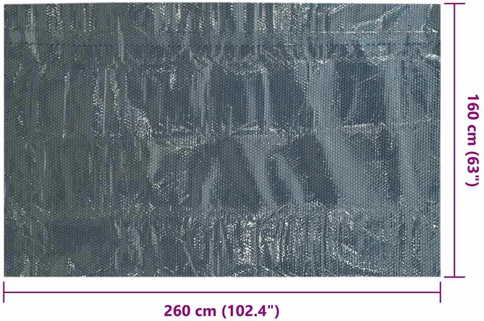 Saulę sugerianti baseino plėvelė, juoda/mėlyna, 260x160cm, PE