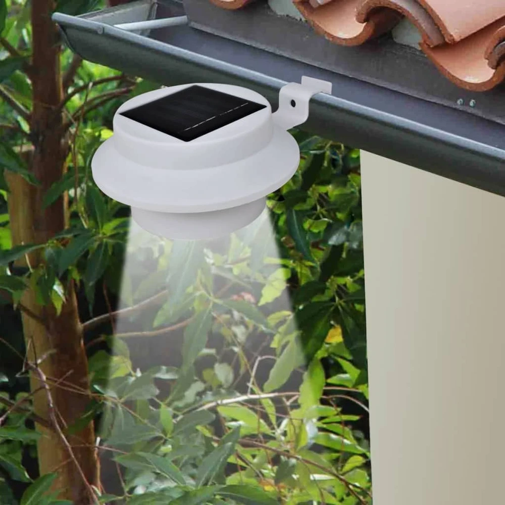 Saulės energija įkraunamų lauko šviestuvų rinkinys, 6vnt., balti