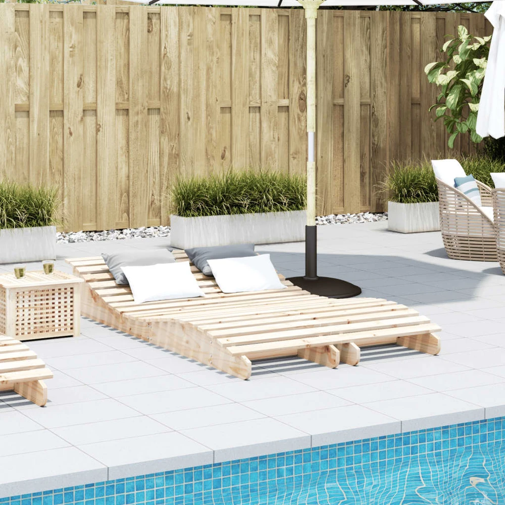 Sofa Saulės gultai, 2vnt., 205x60x31,5cm, pušies medienos masyvas