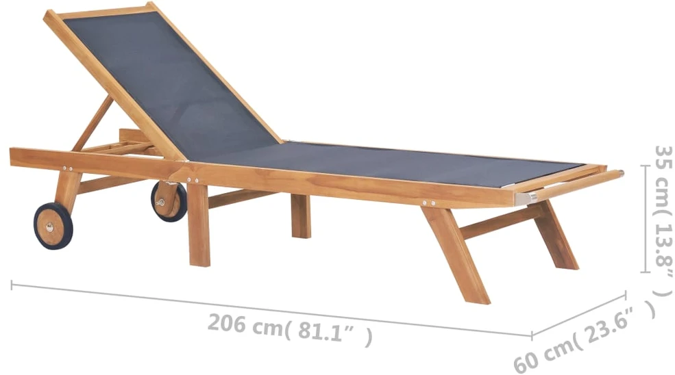 Sofa Saulės gultai su ratukais, 2vnt., tikmedis ir tekstilenas