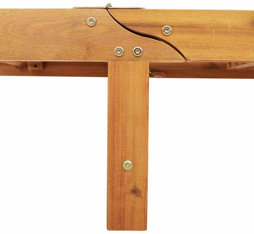 Saulės gultas 2 vnt. Kietos akacijos mediena Ruda