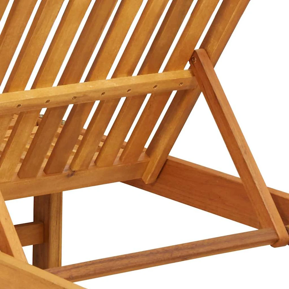 Saulės gultas Ruda 199 x 63 x 85 cm Kietos akacijos mediena