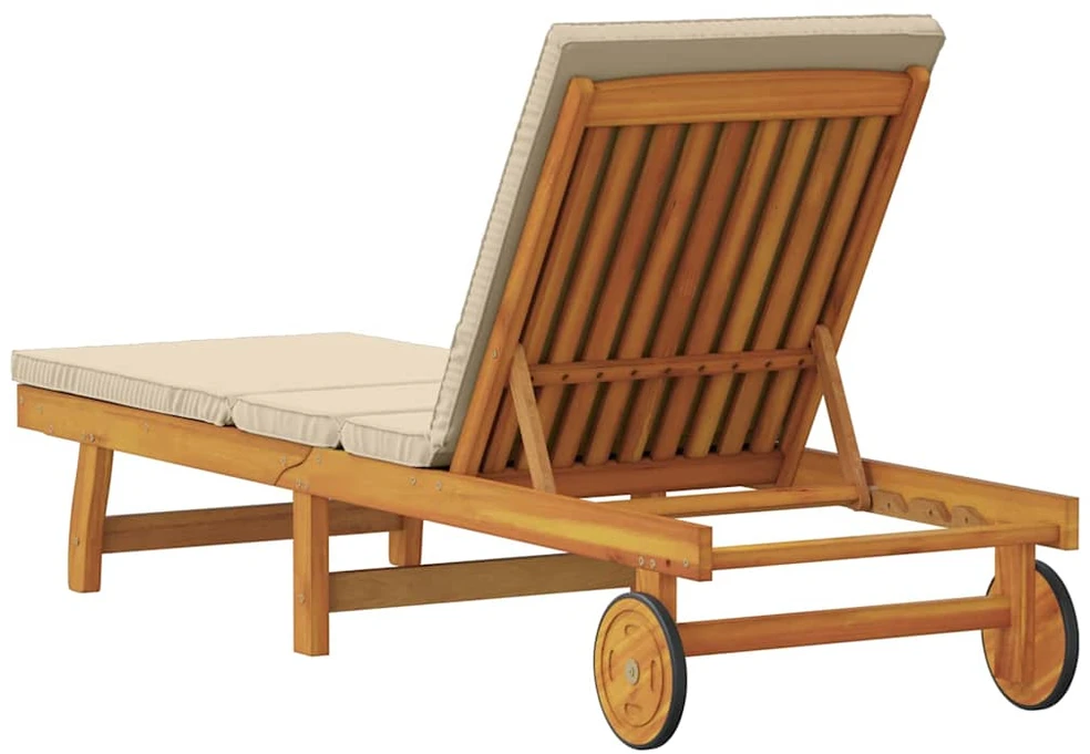Saulės gultas Ruda 199 x 63 x 85 cm Kietos akacijos mediena