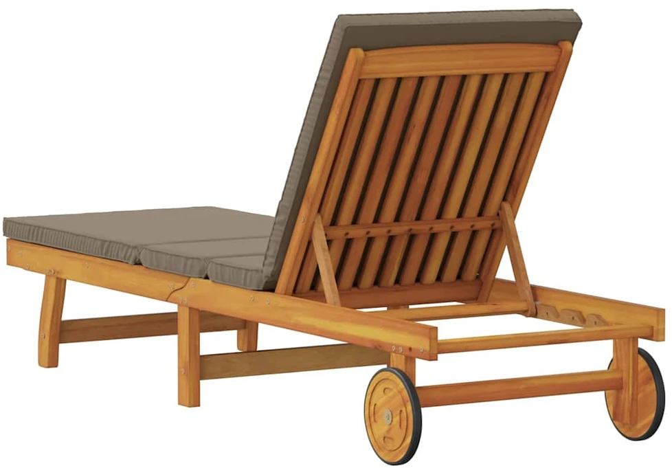 Saulės gultas Ruda 199 x 63 x 85 cm Kietos akacijos mediena