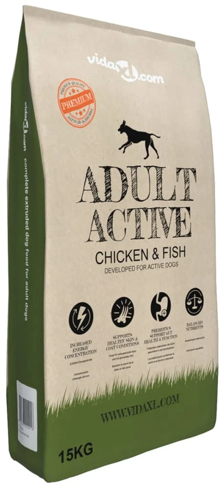 Sausas Maistas šunims, Adult Active vištiena & žuvis, 15kg