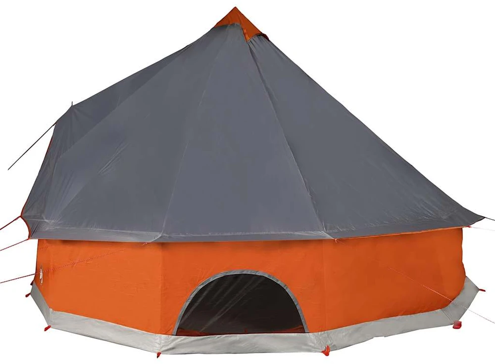 Šeimos palapinė, pilka ir oranžinė, šešiavietė, tipi