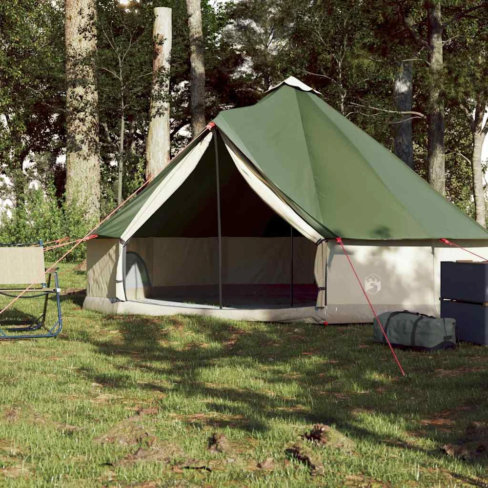 Šeimos palapinė, žalia, šešiavietė, tipi, atspari vandeniui