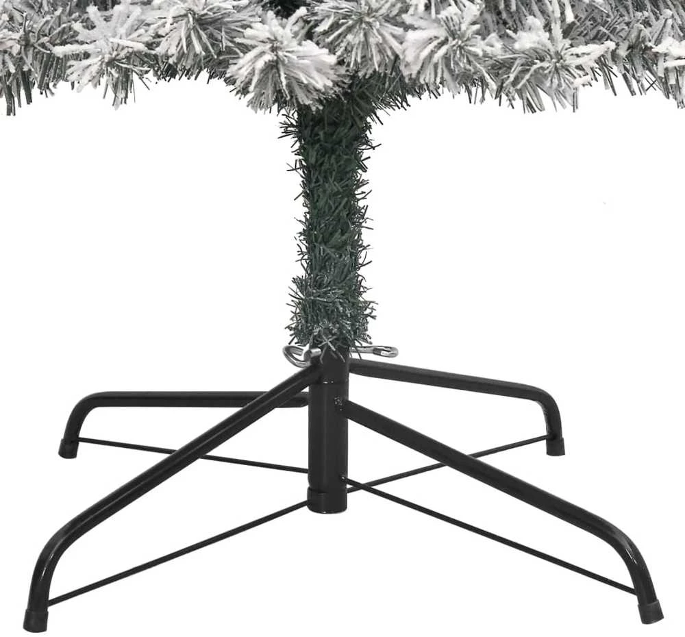 Siaura Kalėdų eglutė su stovu ir sniegu, 270cm, PVC