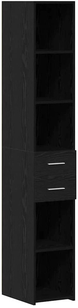 Oppbevaringsskap 2 vnt. Juodas ąžuolas 30 x 42,5 x 225 cm