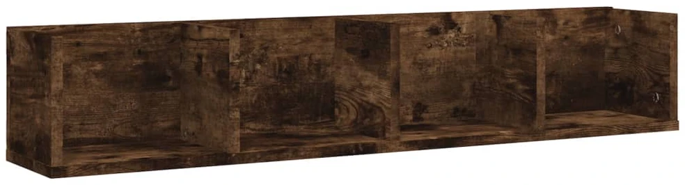 Sieninė CD lentyna, dūminio ąžuolo, 100x18x18cm, mediena