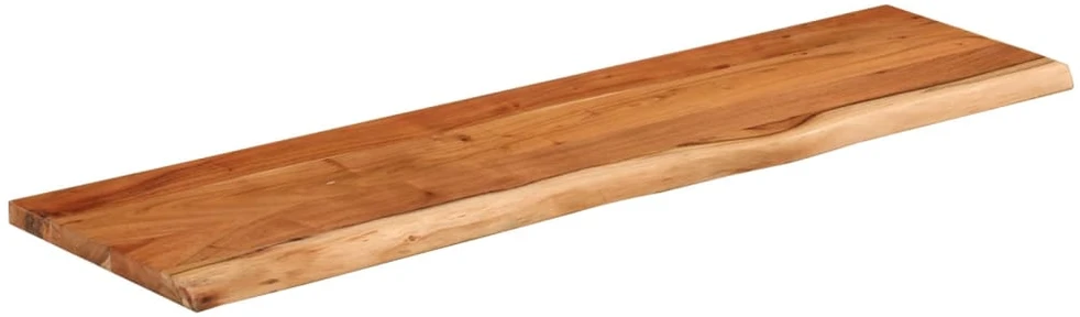 Sieninė lentyna, 100x30x3,8cm, akacijos masyvas, su gyvu kraštu