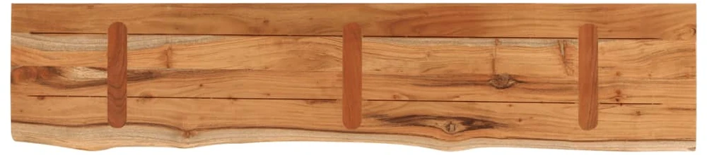 Sieninė lentyna, 90x20x3,8cm, akacijos masyvas, su gyvu kraštu