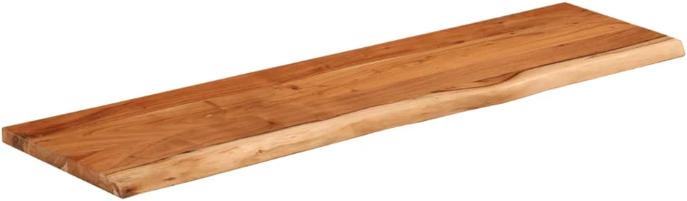 Sieninė lentyna, 90x30x3,8cm, akacijos masyvas, su gyvu kraštu