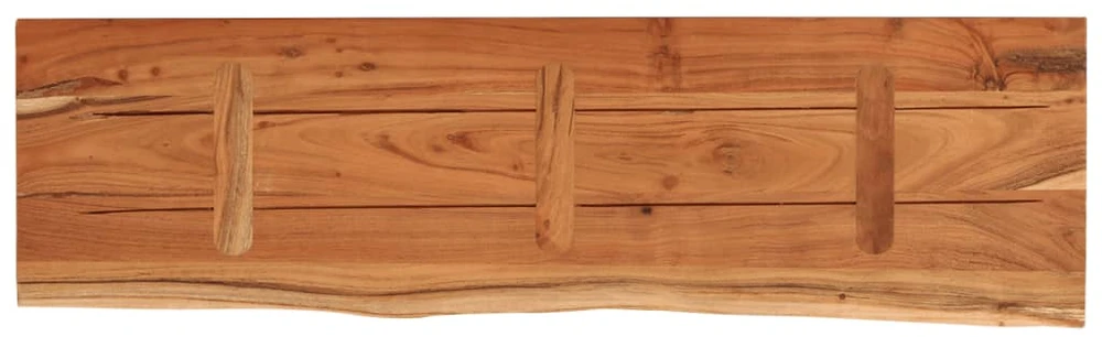 Sieninė lentyna, 90x30x3,8cm, akacijos masyvas, su gyvu kraštu