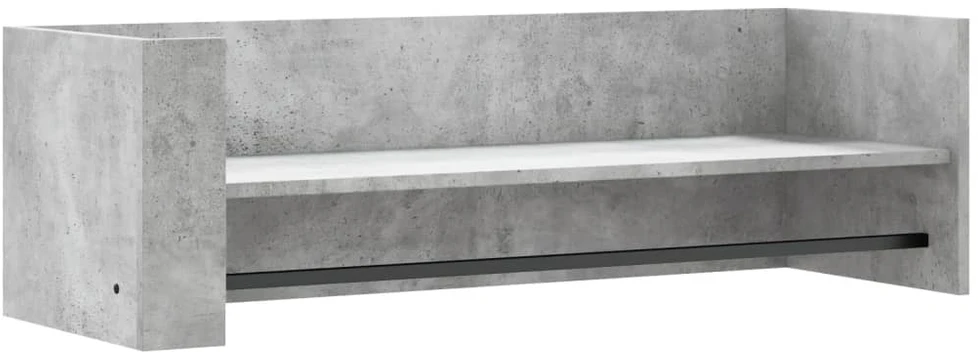 Sieninė lentyna, betono pilkos spalvos, 100x35x30,5cm, MDP
