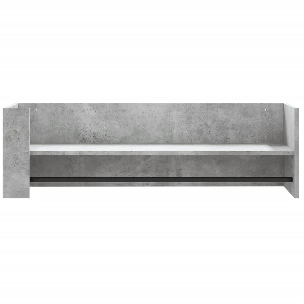 Sieninė lentyna, betono pilkos spalvos, 100x35x30,5cm, MDP