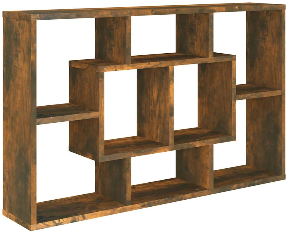 Sieninė lentyna, dūminio ąžuolo, 85x16x52,5cm, apdirbta mediena