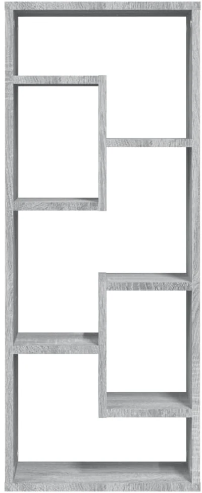 Sieninė lentyna, pilka ąžuolo, 36x16x90cm, apdirbta mediena