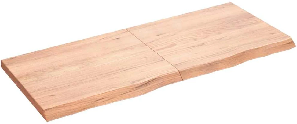 Sieninė lentyna, šviesiai ruda, 120x50x(2-4) cm, ąžuolo masyvas