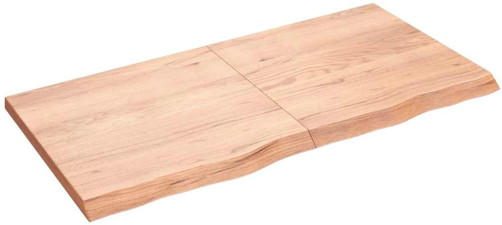 Sieninė lentyna, šviesiai ruda, 120x60x(2-4) cm, ąžuolo masyvas