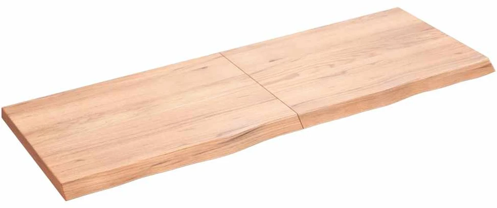 Sieninė lentyna, šviesiai ruda, 140x50x(2-4) cm, ąžuolo masyvas