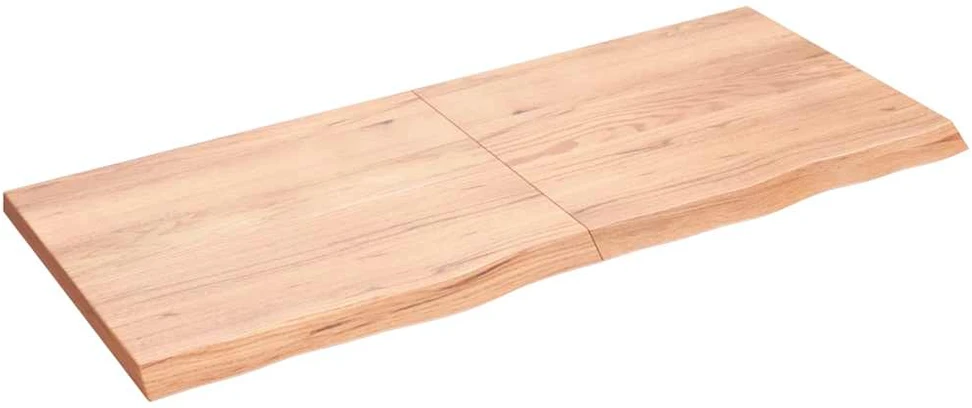Sieninė lentyna, šviesiai ruda, 140x60x(2-4) cm, ąžuolo masyvas