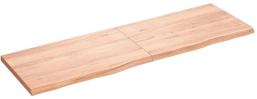Sieninė lentyna, šviesiai ruda, 160x50x(2-4) cm, ąžuolo masyvas