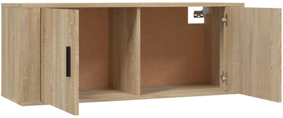 TV staliukas Sieninė televizoriaus spintelė, ąžuolo, 100x34,5x40cm