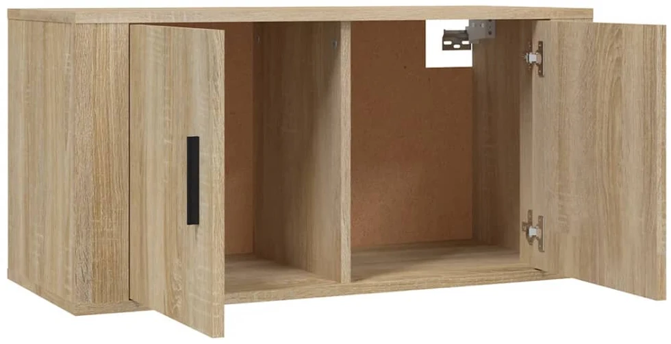 TV staliukas Sieninė televizoriaus spintelė, ąžuolo, 80x34,5x40cm