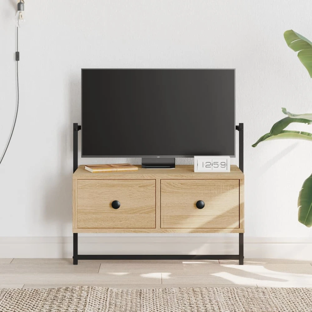 TV staliukas Sieninė televizoriaus spintelė, ąžuolo, 60,5x30x51cm, mediena