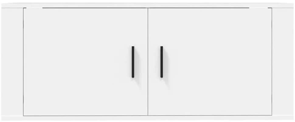 TV staliukas Sieninė televizoriaus spintelė, balta, 100x34,5x40cm