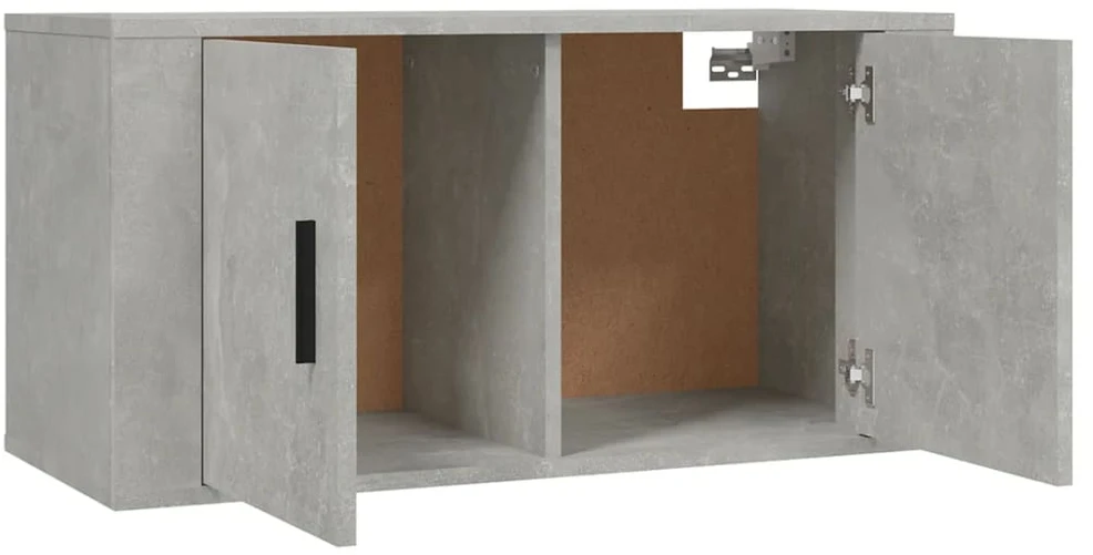 TV staliukas Sieninė televizoriaus spintelė, betono pilka, 80x34,5x40cm