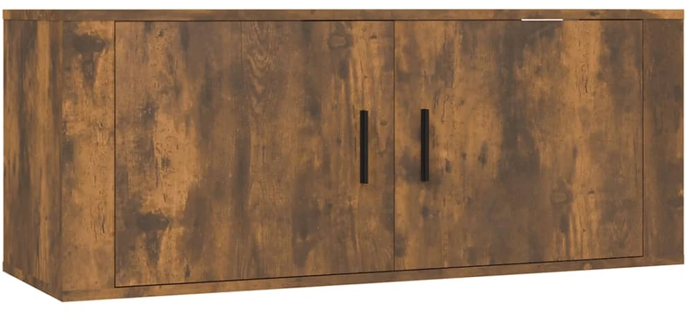 TV staliukas Sieninė televizoriaus spintelė, dūminio ąžuolo, 100x34,5x40cm