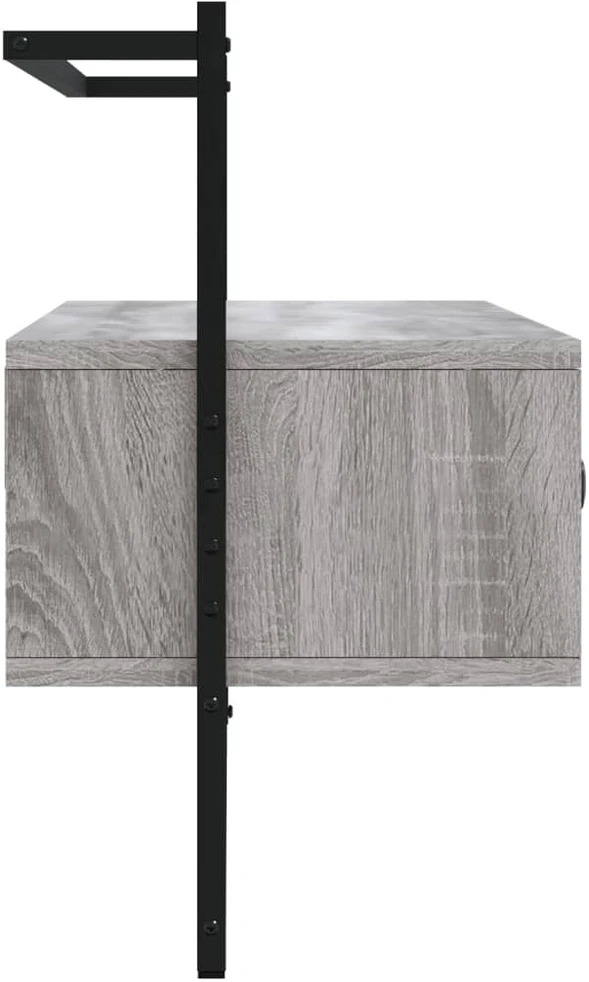 TV staliukas Sieninė televizoriaus spintelė, pilka, 100,5x30x51cm, mediena