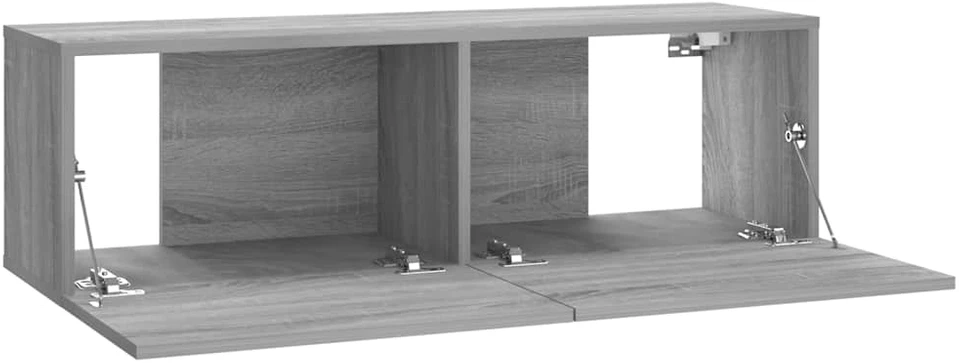 TV staliukas Sieninė televizoriaus spintelė, pilka, 100x30x30 cm, mediena