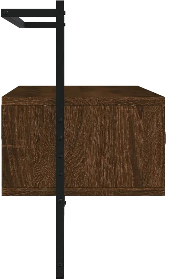 TV staliukas Sieninė televizoriaus spintelė, ruda, 100,5x30x51cm, mediena