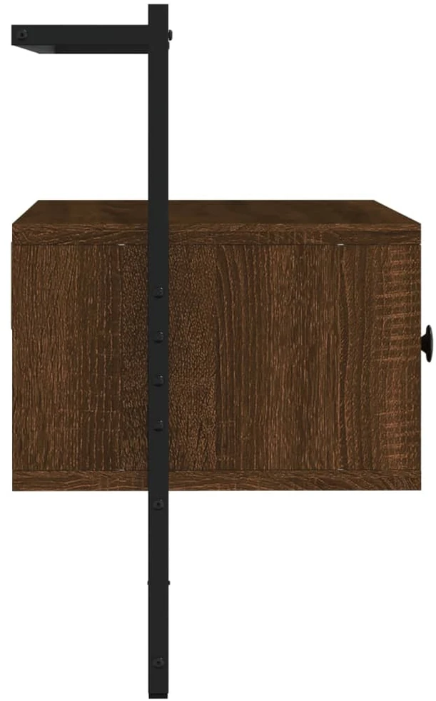 TV staliukas Sieninė televizoriaus spintelė, ruda, 60,5x30x51cm, mediena
