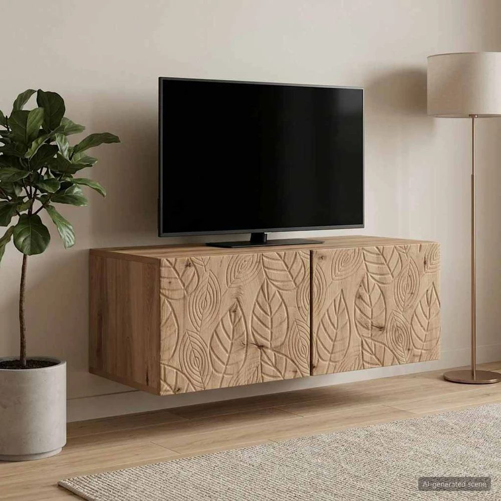TV staliukas Sieninė TV spintelė 59,5 x 31 cm Artisano ąžuolo