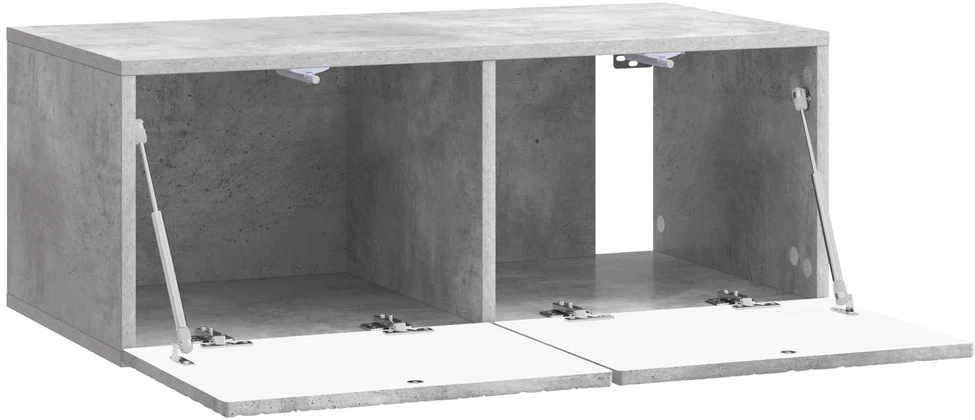TV staliukas Sieninė TV spintelė 59,5 x 31 cm Betono pilka Apdirbta mediena